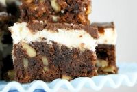 Fudgy Bourbon Brownies with Salted Caramel Drizzle