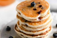 Fluffy Vegan Blueberry Pancake Recipe