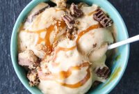 No-Churn Salted Caramel Peanut Butter Ice Cream Recipe