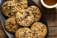 Homemade Chewy Cherry Pecan Oatmeal Cookies