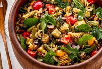 Vegan Pasta Salad with Lemon, Basil, and Cherry Tomatoes
