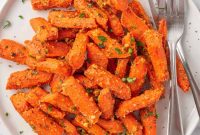 Oven Roasted Carrots with Parmesan