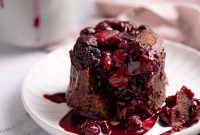 Single-Serve Microwave Chocolate Berry Mug Cake