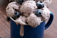 Blueberry Cheesecake Ice Cream with Lavender (Sugar-Free)