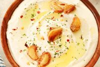 Creamy Whipped Feta Dip Recipe with Garlic and Olive Oil
