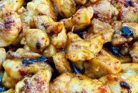 Blackstone Griddle Hot Honey Mustard Chicken Bites