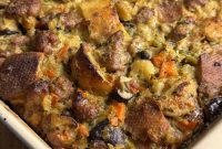 Sausage and Leek Bread-Pudding-Style Stuffing