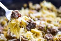 Spaghetti Squash with Italian Sausage and Parmesan
