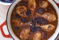 Red Wine-Braised Chicken with Plums Recipe