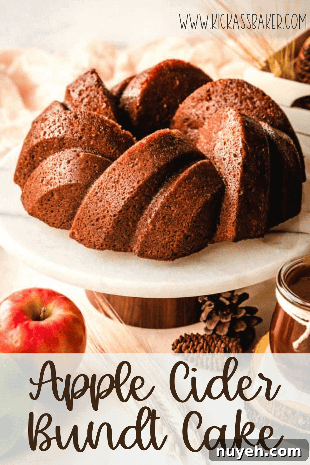 Spiced Apple Cider Bundt Cake with Cinnamon Glaze 7 Enjoy this delicious cinnamon apple cider bundt cake with some salted caramel sauce.