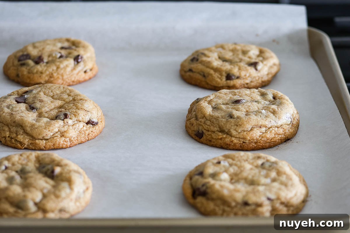 Baked brown butter cookies.