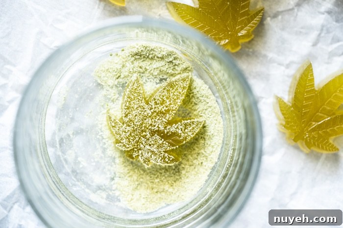 Dipping CBD gummies in sour coating