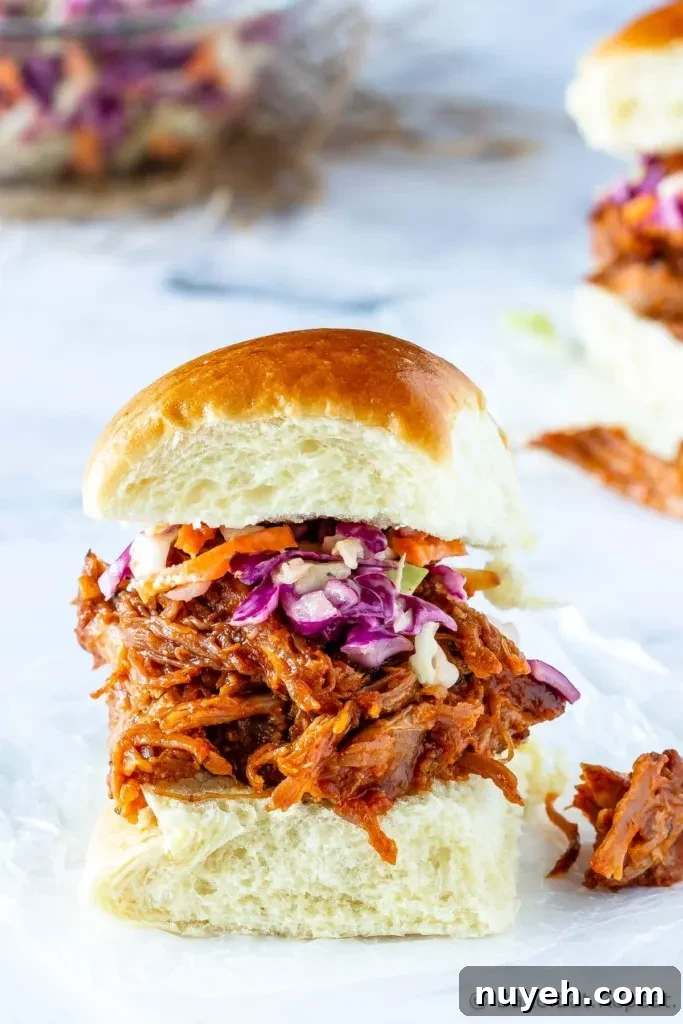 Easy pulled pork in the Instant Pot or the slow cooker
