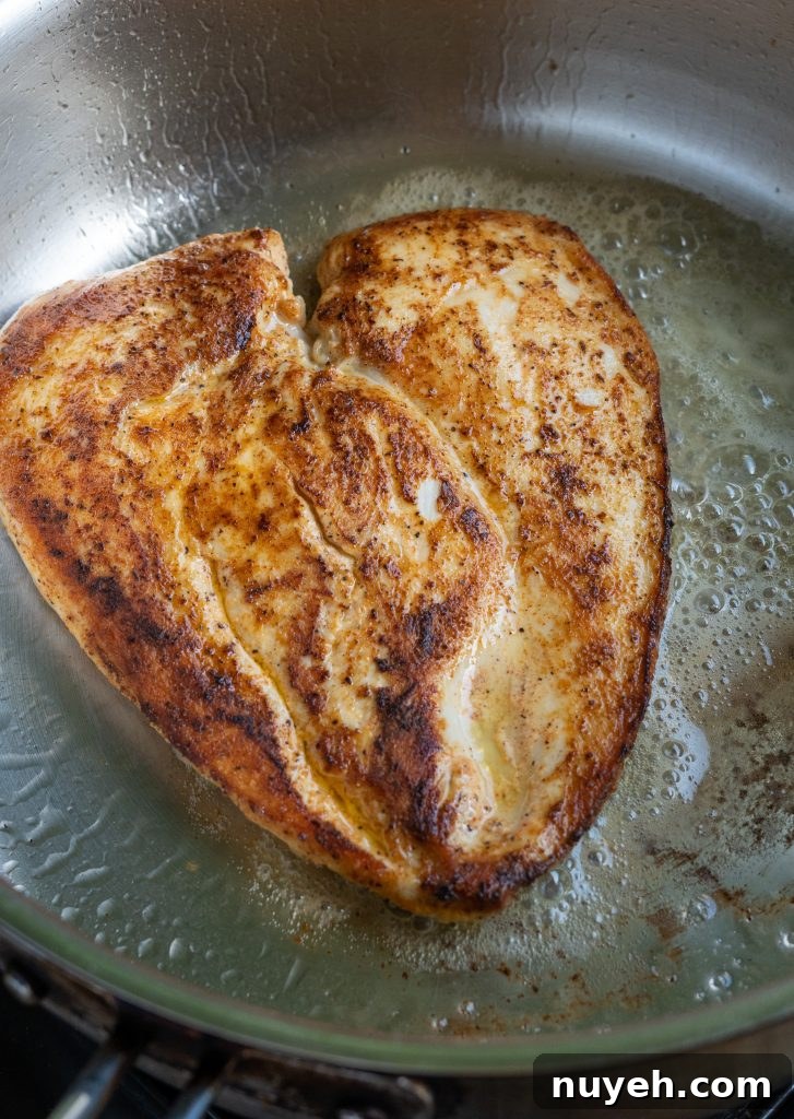 Basting chicken with butter