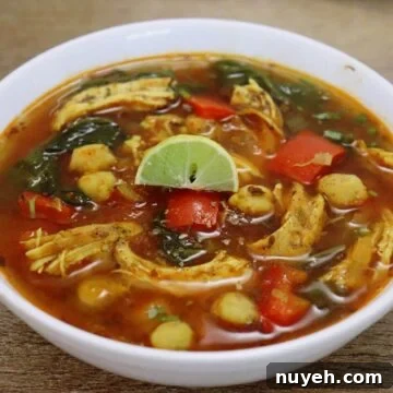 mediterranean chicken and chickpea soup.