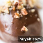 Bourbon Balls topped with chopped pecans