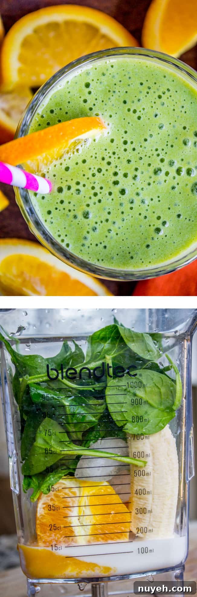 Green Orange Julius Smoothie Recipe: Spinach and Orange 2 img 13124 1