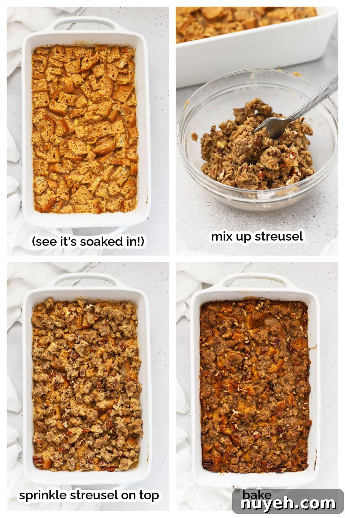 Gluten Free Pumpkin French Toast Casserole Recipe 6 making pumpkin french toast casserole step by step