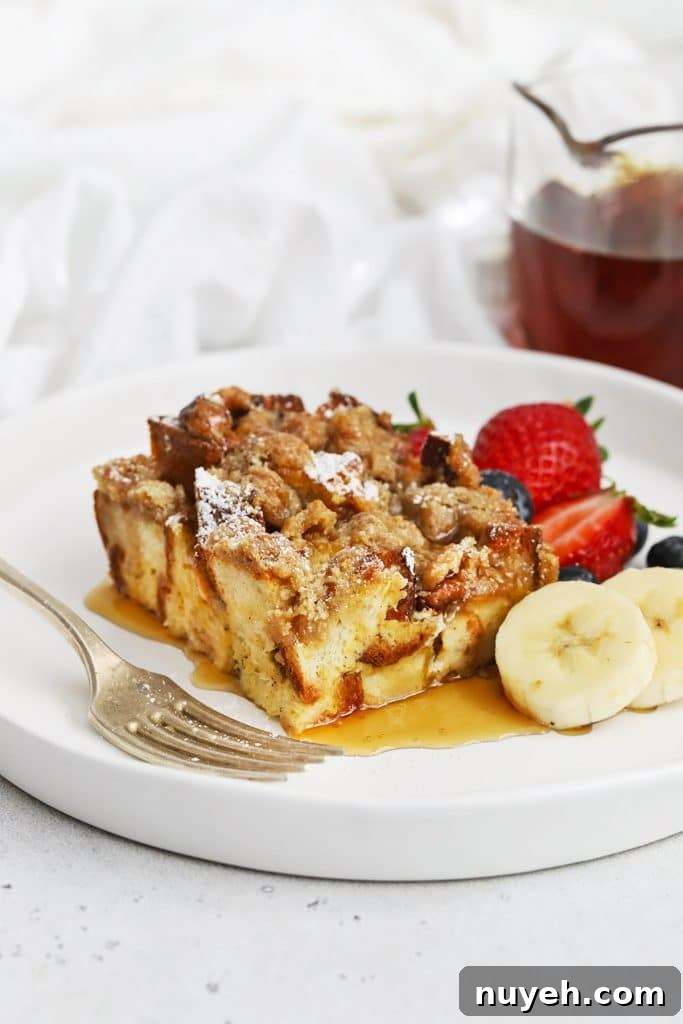 Gluten-free eggnog french toast casserole