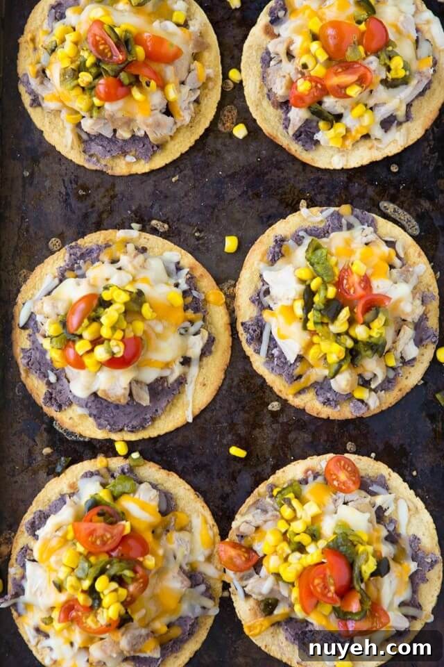 Poblano Chicken Tostadas