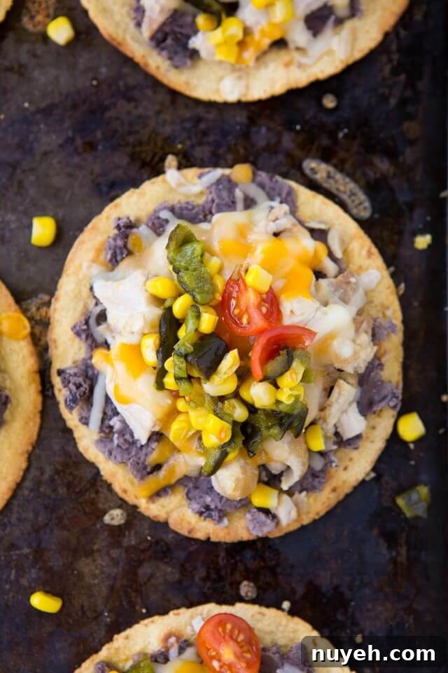 Poblano Chicken Tostadas