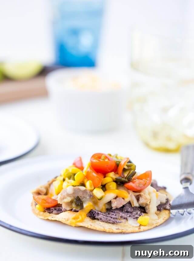 Poblano Chicken Tostadas