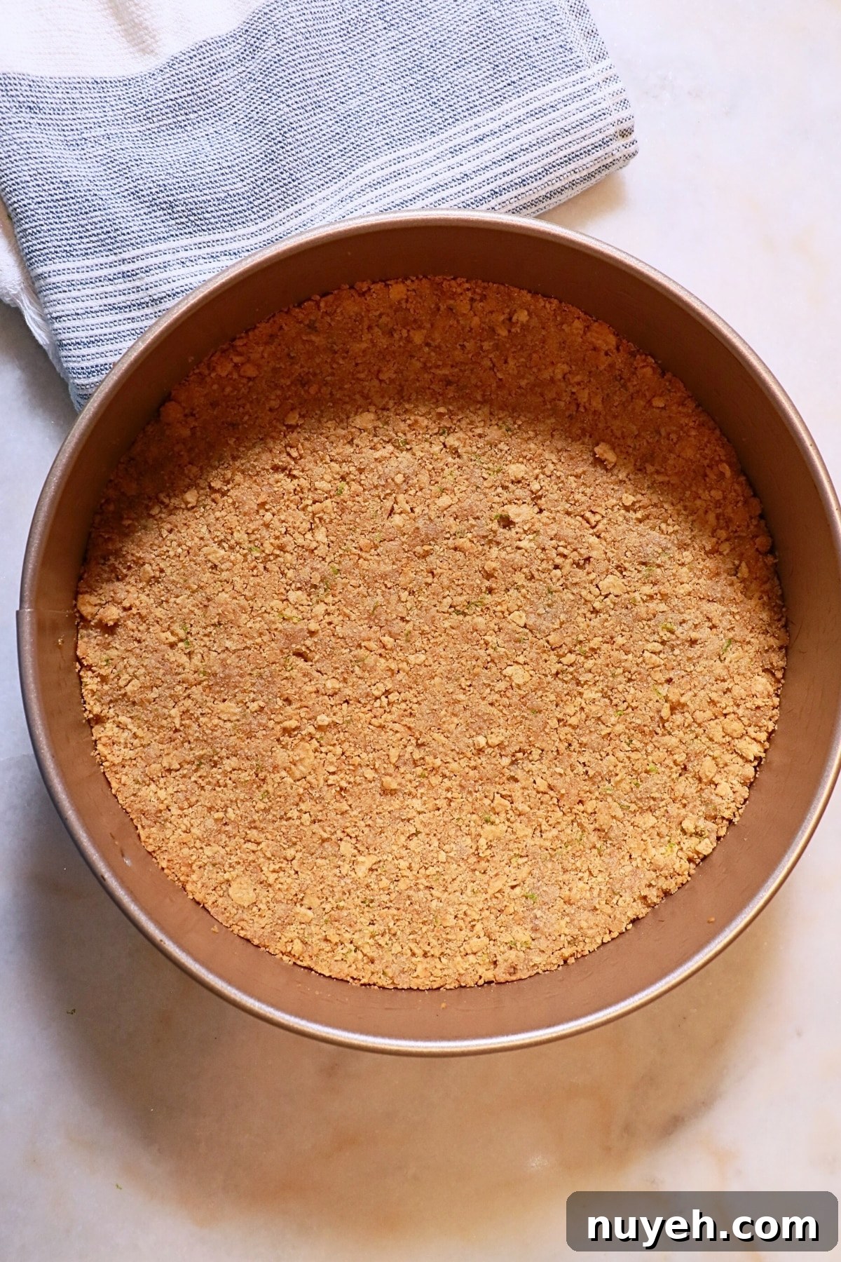 Classic Key Lime Pie Recipe with Creamy Graham Cracker Crust 7 Baking the graham cracker crust