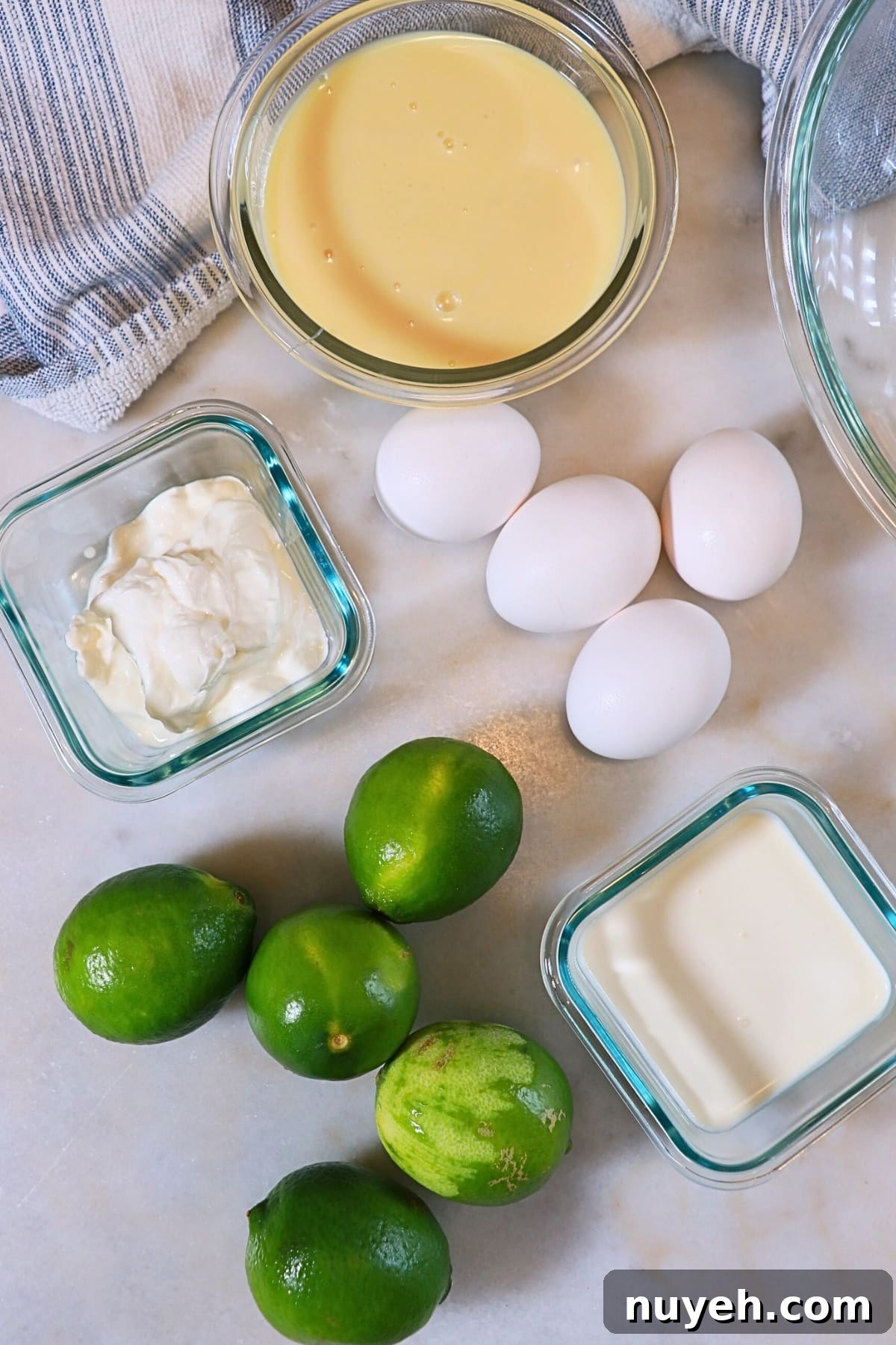 Classic Key Lime Pie Recipe with Creamy Graham Cracker Crust 5 Mixing the key lime filling