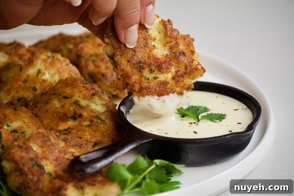 Golden shrimp cakes on a plate