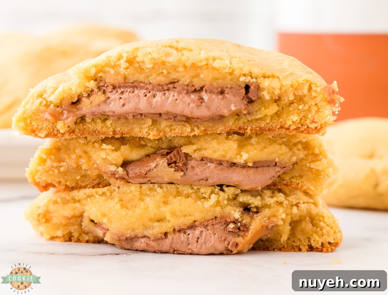 stuffed cookies with Milky Way candies