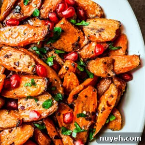 Hot honey carrots in a serving bowl.