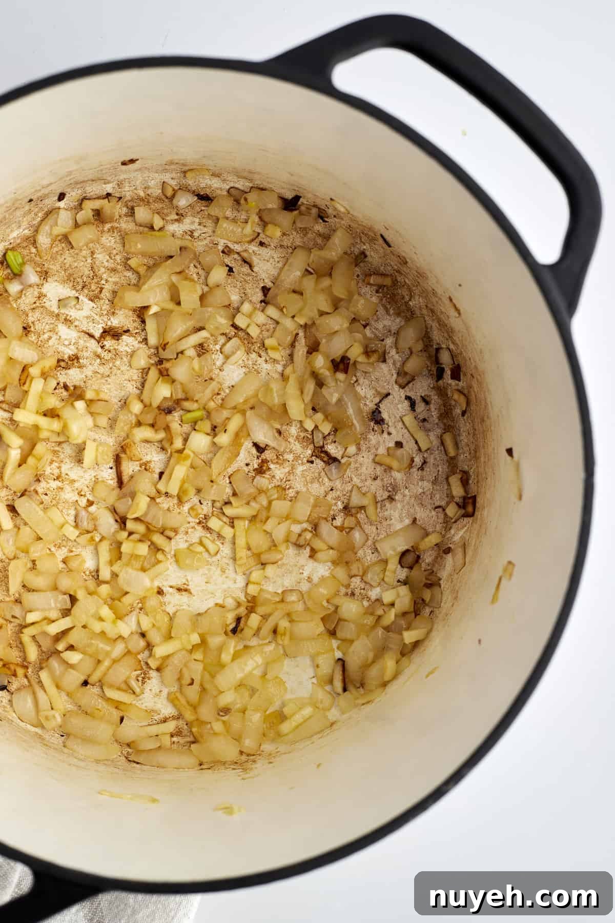 sautéed onions in a pot 