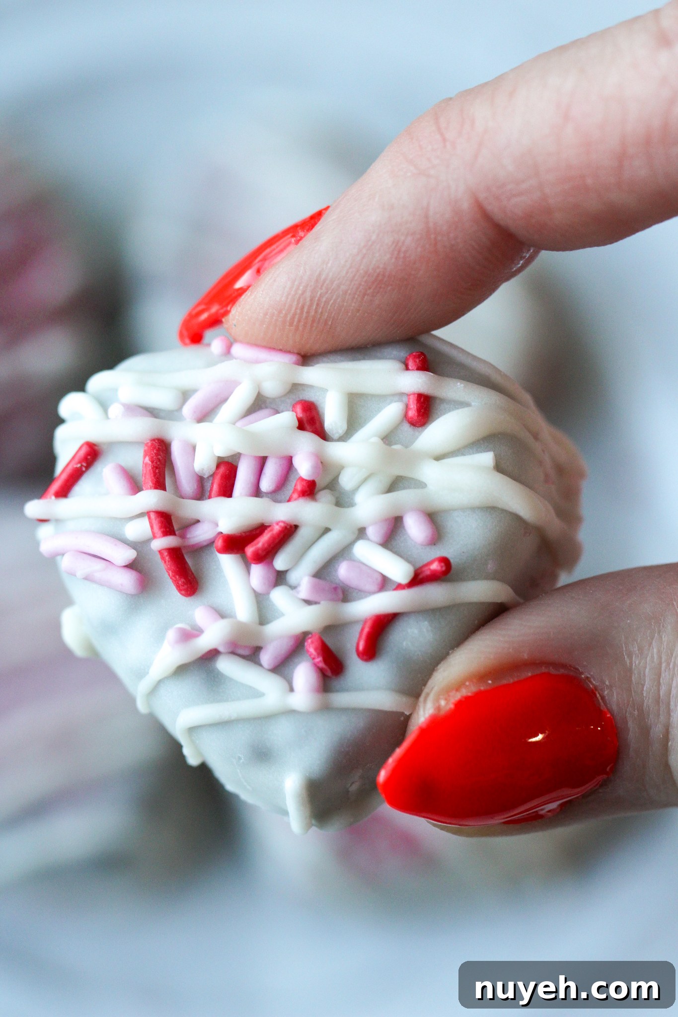 Close-up of Oreo truffles
