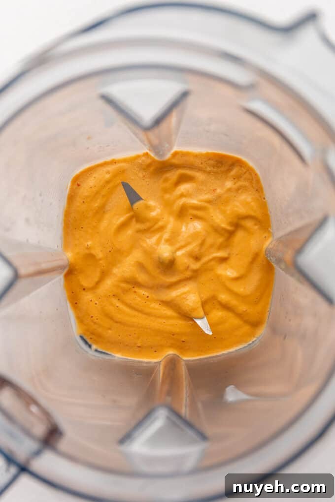 chipotle cashew sauce in a blender container