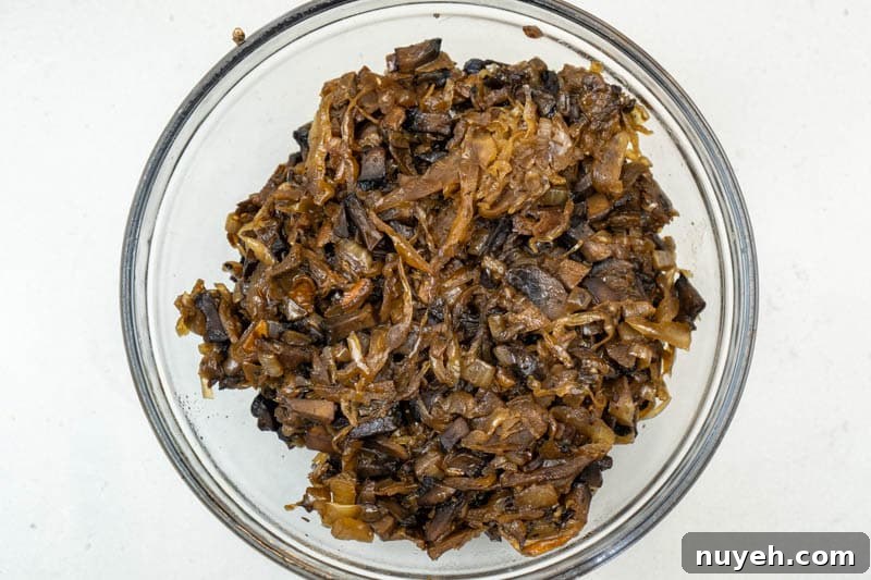 Authentic Polish Sauerkraut and Mushroom Pierogi Recipe 6 Mixing the filling