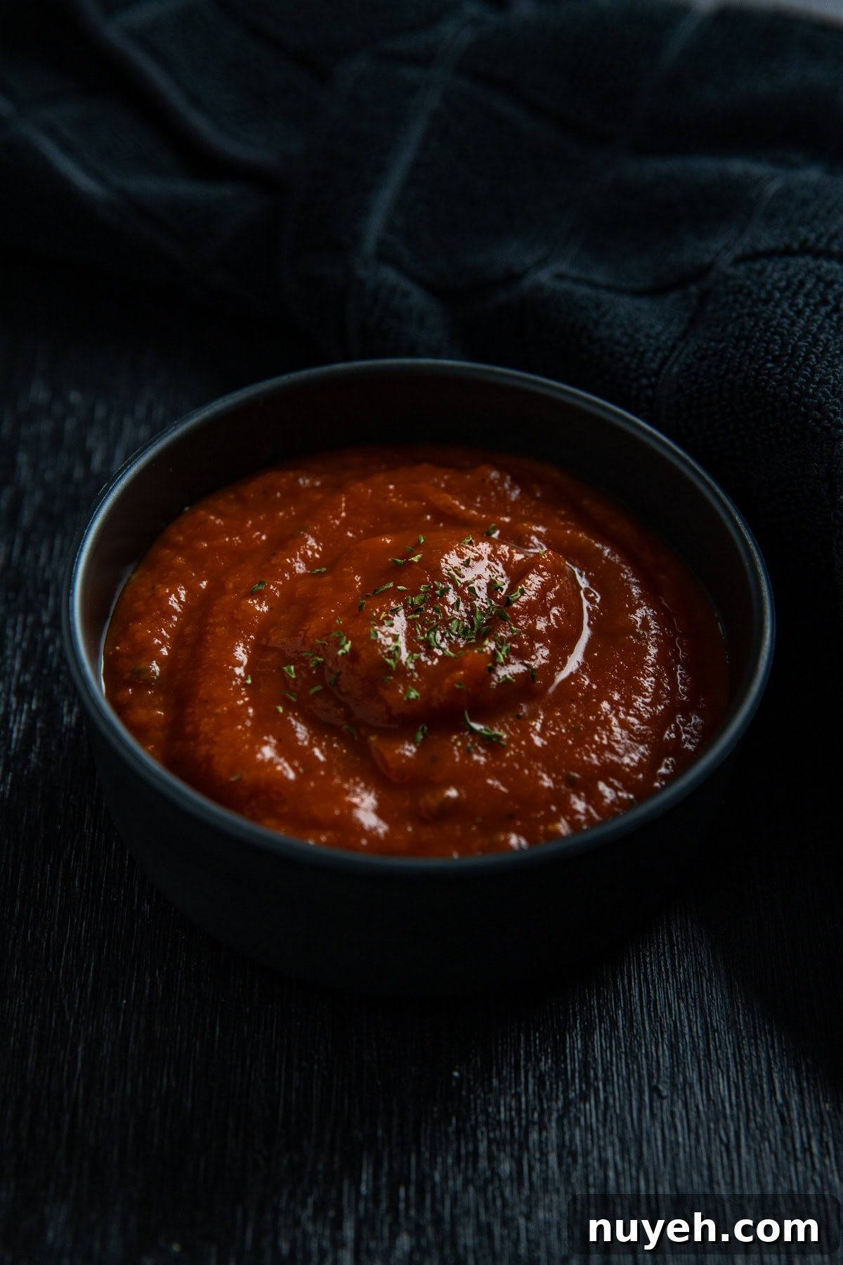 Bowl of marinara sauce.