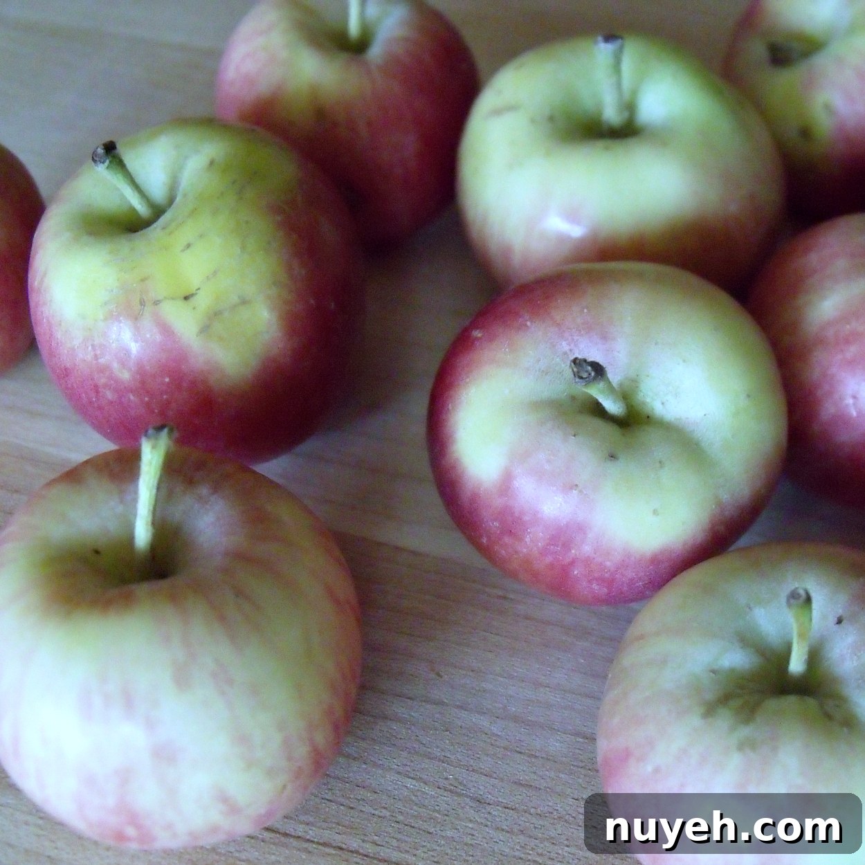 apples on cutting board