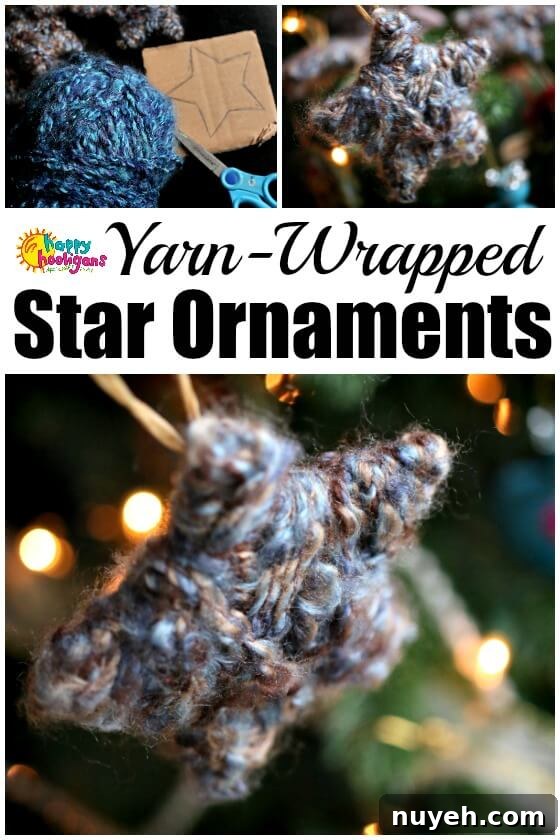 35 DIY Star Ornaments to Make for All Ages 11 Easy Yarn Wrapped Star Ornaments for Kids