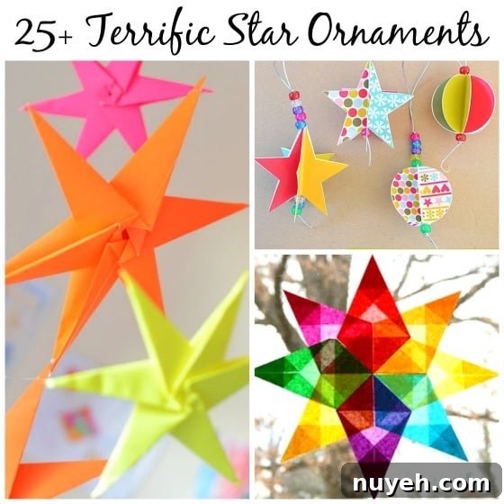 35 DIY Star Ornaments to Make for All Ages 7 paper star ornaments