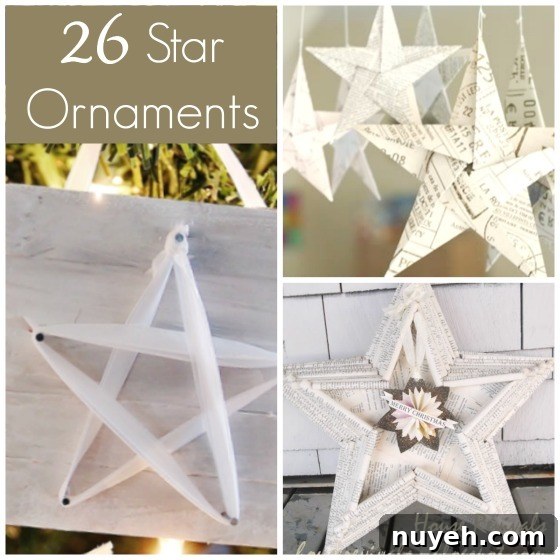 35 DIY Star Ornaments to Make for All Ages 8 classy star ornaments