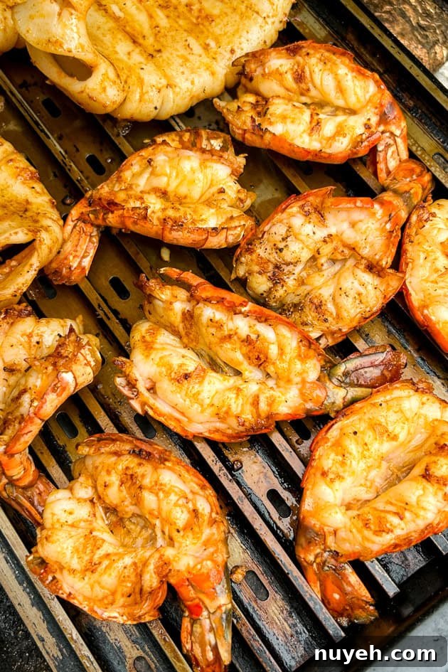 grilled seasoned mediterranean shrimp on a Traeger