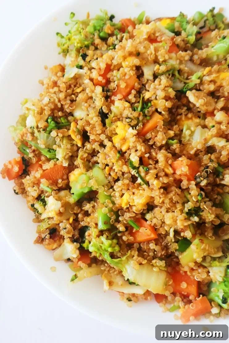 Healthy Fried Rice Recipe | Easy Quinoa Fried Rice Recipe - this is a simple 15-Minute Healthy Vegetarian Dinner Idea