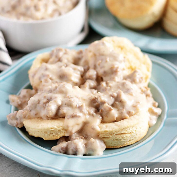 Biscuits and sausage gravy