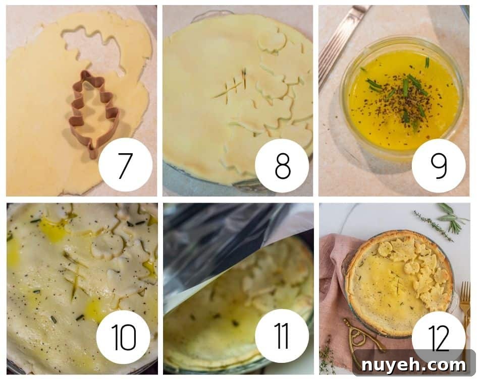 Step by step photos of chicken pot pie