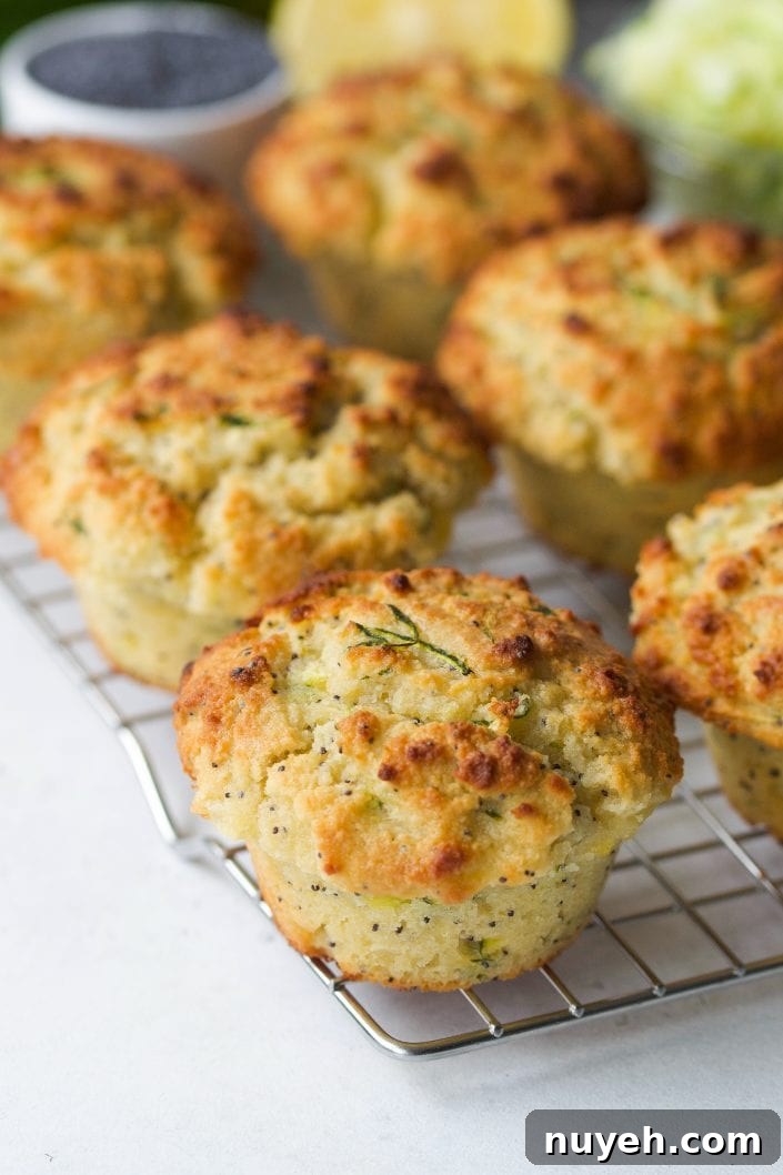 Zucchini, Lemon, Poppy Seed Muffins