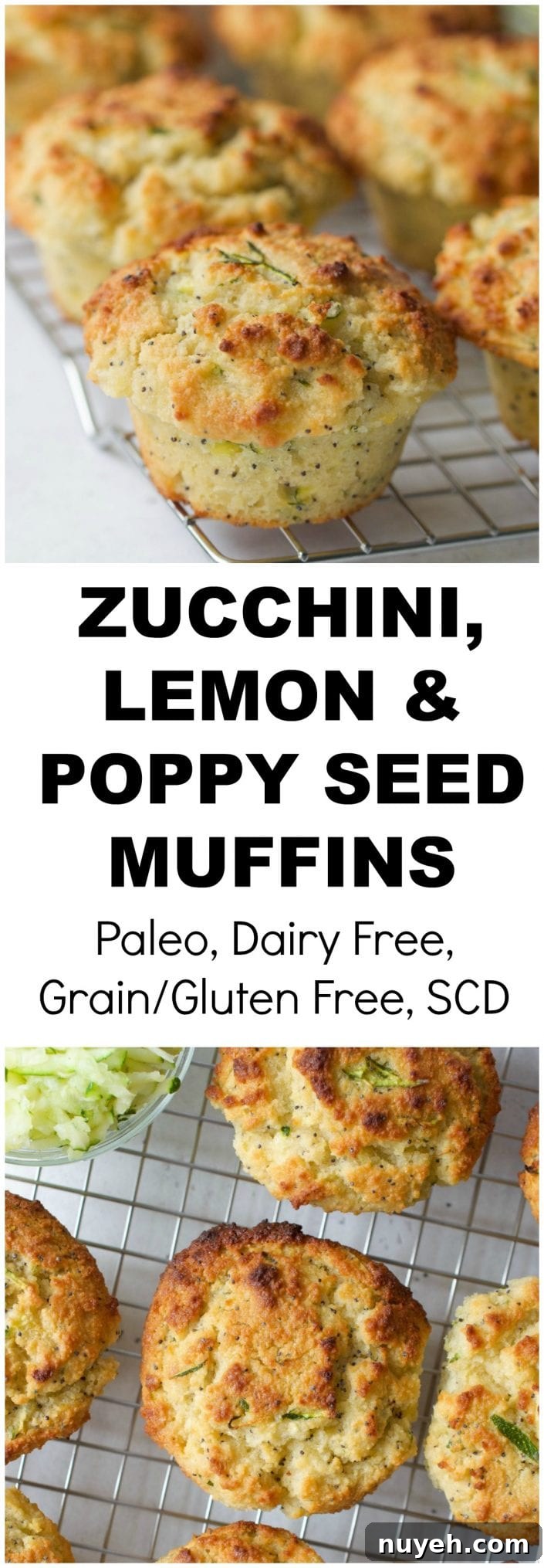 Zucchini, Lemon, Poppy Seed Muffins