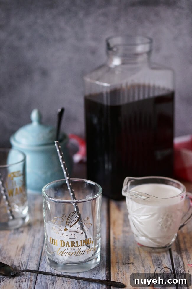 Pitcher Iced Coffee Recipe for Summer Gatherings 2 Pitcher of homemade iced coffee