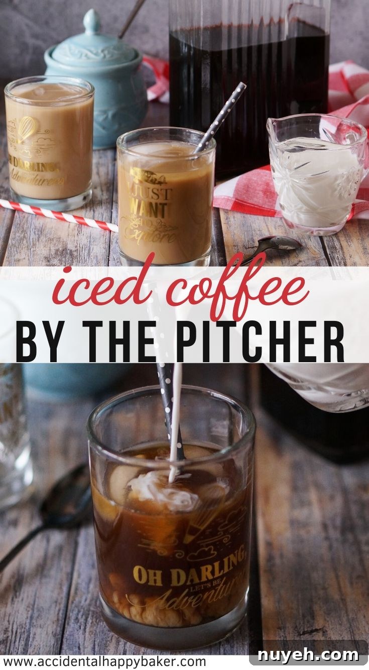 Pitcher Iced Coffee Recipe for Summer Gatherings 4 Glass of iced coffee with milk