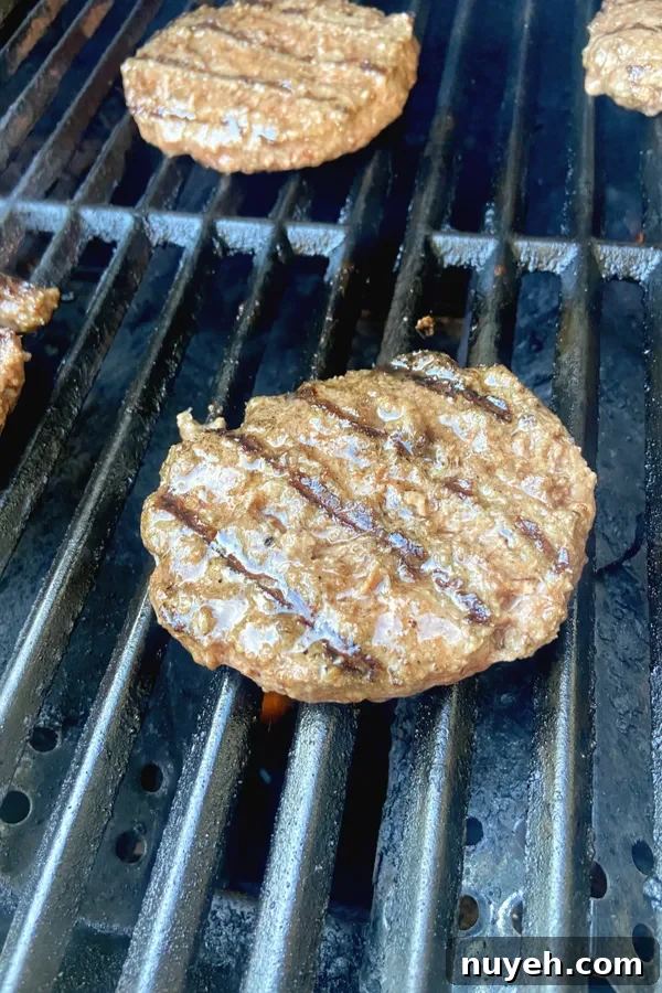 grilled hamburgers