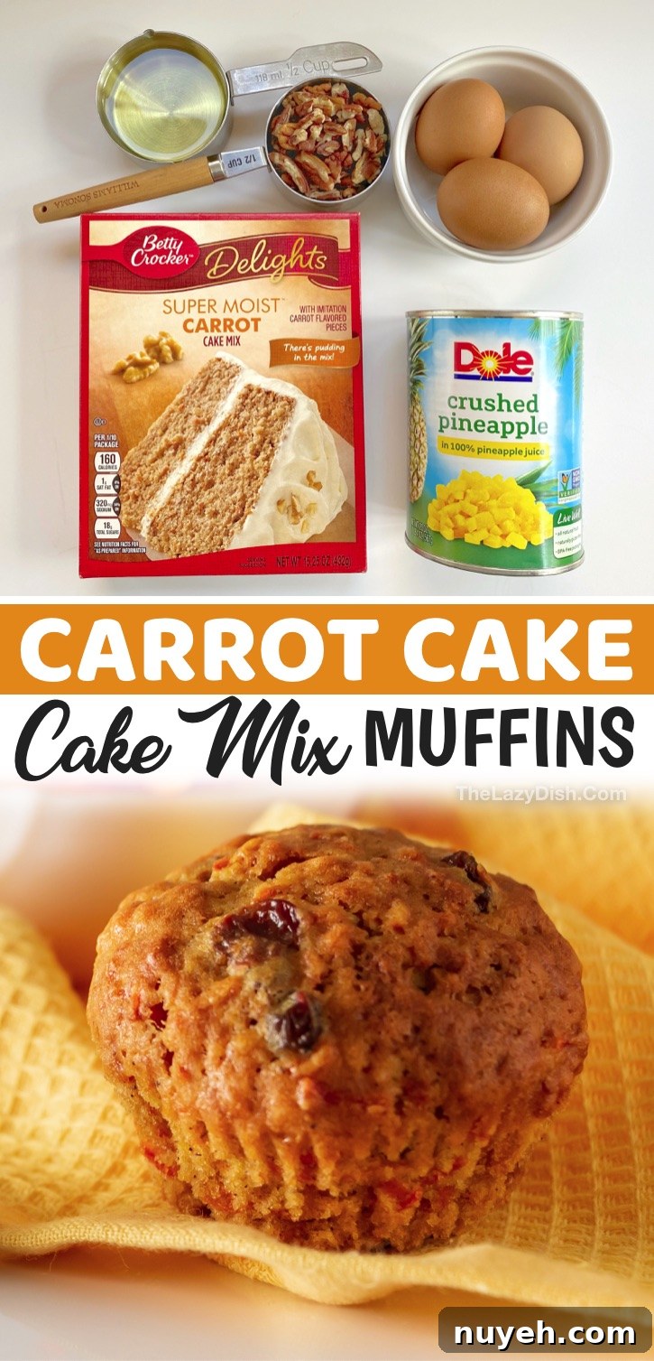 Quick and Easy Carrot Cake Muffins